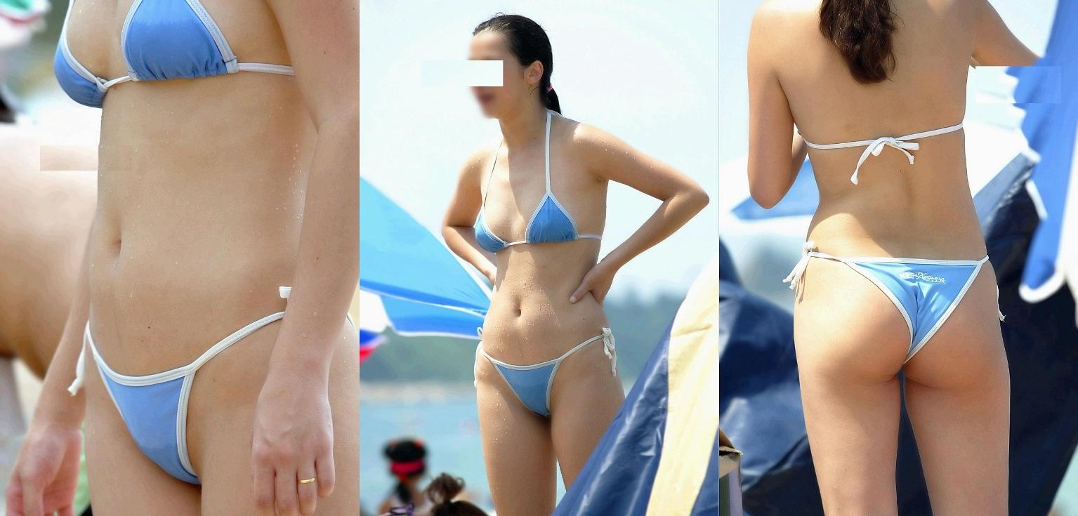 【子連れママ水着エロ画像】これが産後体型！子連れママのドスケベボディがまる見えな過激ビキニｗｗｗｗｗ その6