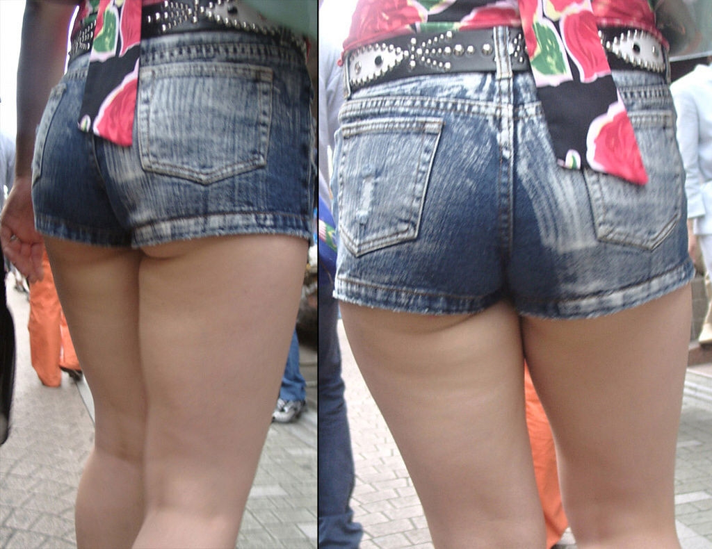 【ショーパンエロ画像】思わずムラっとする太もも！ショーパンからハミ出したむっちり美脚ってなんでこんな興奮するん！？ その10