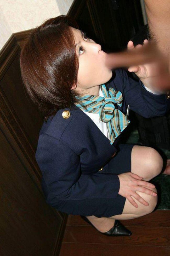 【職業コスエロ画像】バスガイド・ナース・デパガ…つい妄想してしまう職業コスプレの制服フェラチオが精子枯れるまで抜けるｗｗｗ その15